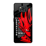 Red Vegeta Poco X3 Pro Glass Back Cover Online