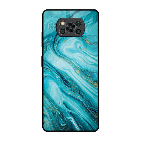 Ocean Marble Poco X3 Pro Glass Back Cover Online
