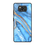 Vibrant Blue Marble Poco X3 Pro Glass Back Cover Online