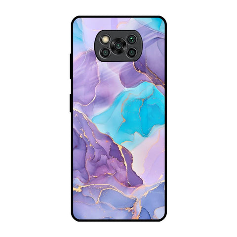 Alcohol ink Marble Poco X3 Pro Glass Back Cover Online