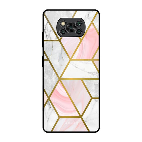 Geometrical Marble Poco X3 Pro Glass Back Cover Online