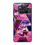 Electroplated Geometric Marble Poco X3 Pro Glass Back Cover Online