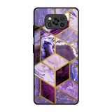 Purple Rhombus Marble Poco X3 Pro Glass Back Cover Online