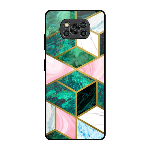 Seamless Green Marble Poco X3 Pro Glass Back Cover Online