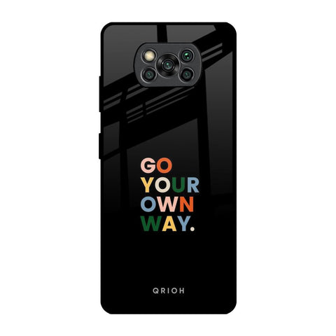 Go Your Own Way Poco X3 Pro Glass Back Cover Online