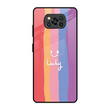 Lucky Abstract Poco X3 Pro Glass Back Cover Online