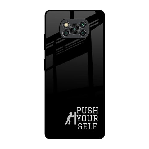 Push Your Self Poco X3 Pro Glass Back Cover Online
