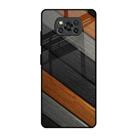 Tri Color Wood Poco X3 Pro Glass Back Cover Online
