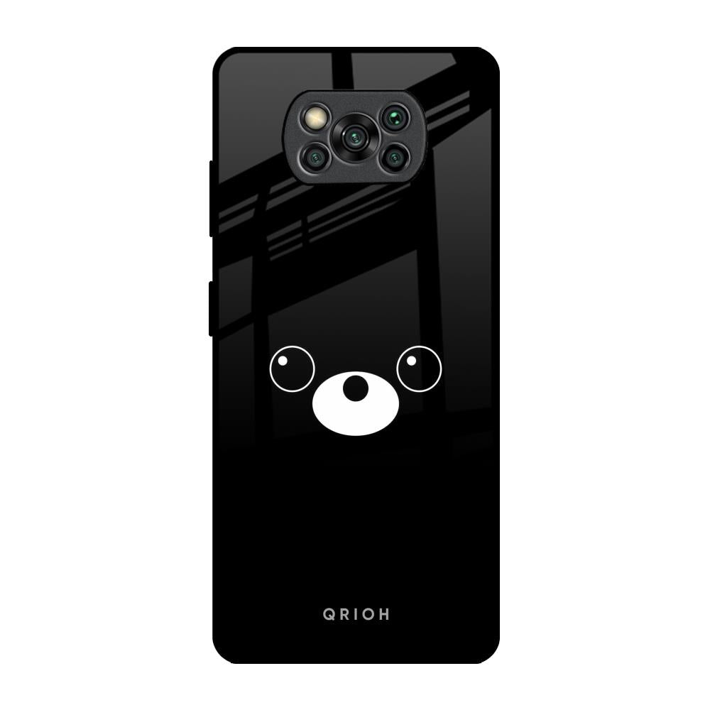 Cute Bear Poco X3 Pro Glass Back Cover Online