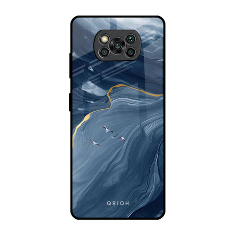 Deep Ocean Marble Poco X3 Pro Glass Back Cover Online
