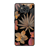 Lines Pattern Flowers Poco X3 Pro Glass Back Cover Online