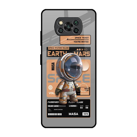 Space Ticket Poco X3 Pro Glass Back Cover Online