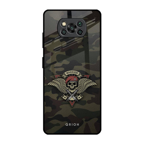 Army Warrior Poco X3 Pro Glass Back Cover Online
