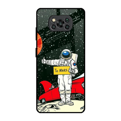 Astronaut on Mars Poco X3 Pro Glass Back Cover Online