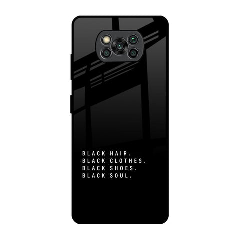 Black Soul Poco X3 Pro Glass Back Cover Online