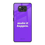 Make it Happen Poco X3 Pro Glass Back Cover Online
