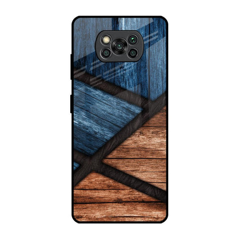Wooden Tiles Poco X3 Pro Glass Back Cover Online