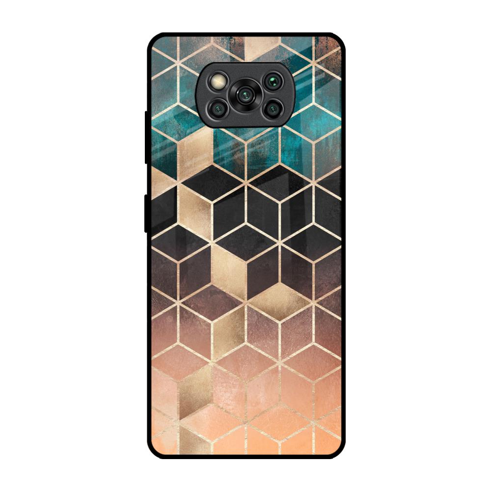 Bronze Texture Poco X3 Pro Glass Back Cover Online