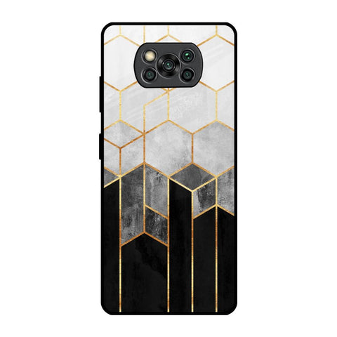 Tricolor Pattern Poco X3 Pro Glass Back Cover Online