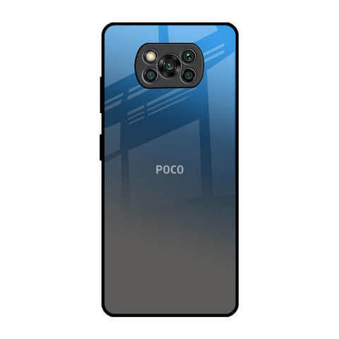 Blue Grey Ombre Poco X3 Pro Glass Back Cover Online