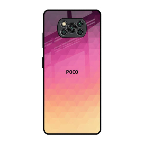 Geometric Pink Diamond Poco X3 Pro Glass Back Cover Online