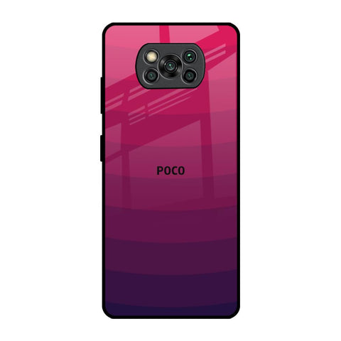 Wavy Pink Pattern Poco X3 Pro Glass Back Cover Online