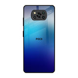 Blue Rhombus Pattern Poco X3 Pro Glass Back Cover Online