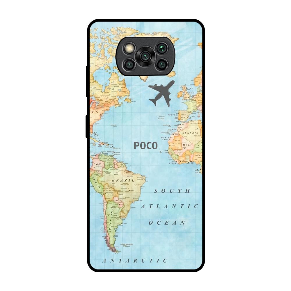 Fly Around The World Poco X3 Pro Glass Back Cover Online