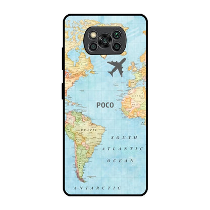 Fly Around The World Poco X3 Pro Glass Back Cover Online