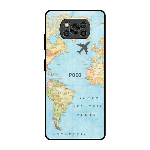 Fly Around The World Poco X3 Pro Glass Back Cover Online