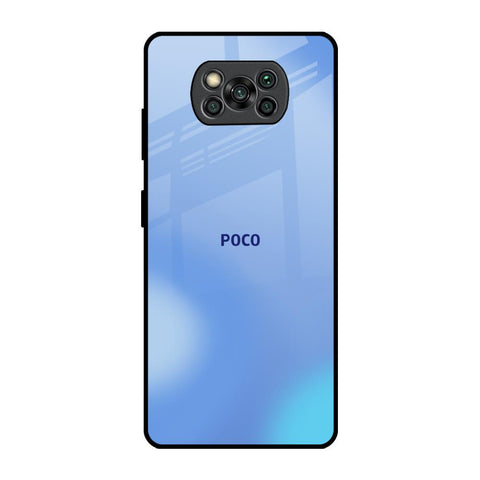 Vibrant Blue Texture Poco X3 Pro Glass Back Cover Online