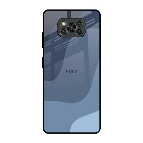 Navy Blue Ombre Poco X3 Pro Glass Back Cover Online