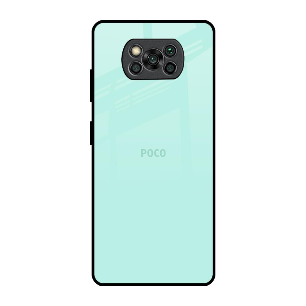 Teal Poco X3 Pro Glass Back Cover Online
