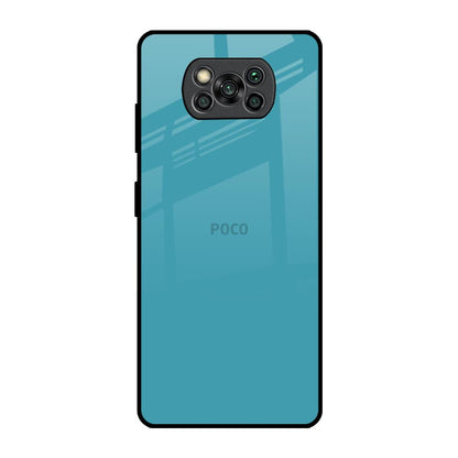 Oceanic Turquiose Poco X3 Pro Glass Back Cover Online