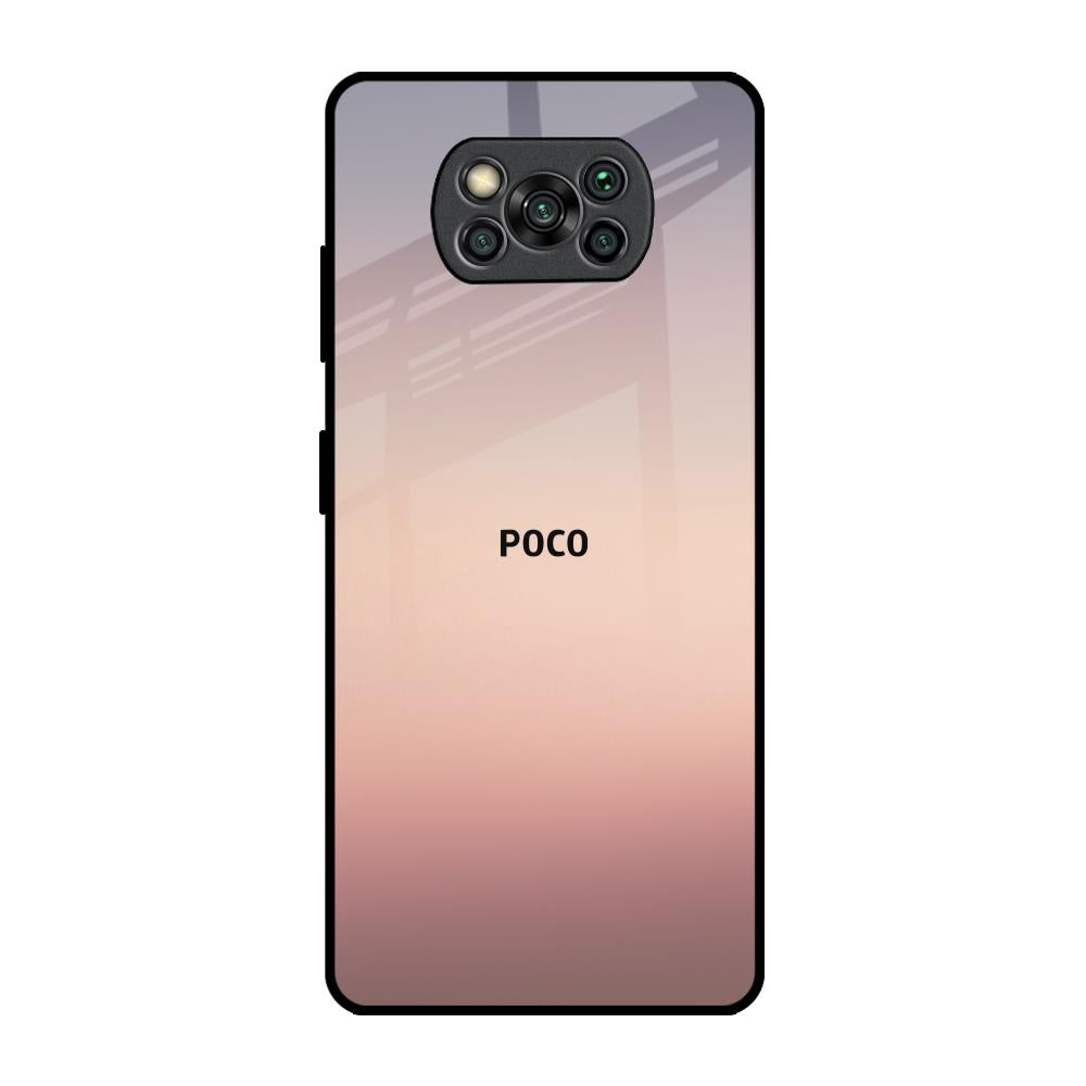Golden Mauve Poco X3 Pro Glass Back Cover Online