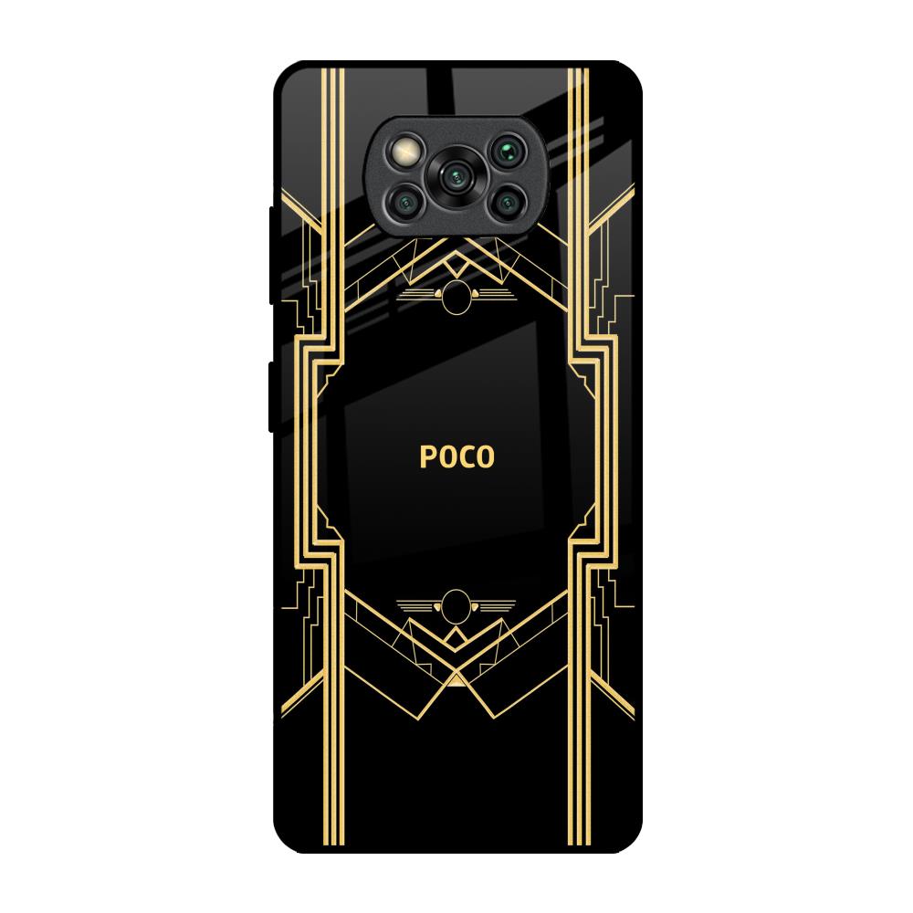Sacred Logo Poco X3 Pro Glass Back Cover Online