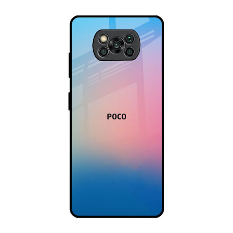 Blue & Pink Ombre Poco X3 Pro Glass Back Cover Online