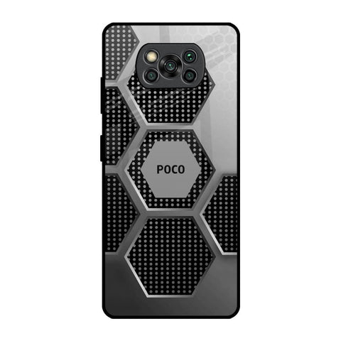 Hexagon Style Poco X3 Pro Glass Back Cover Online