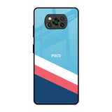 Pink & White Stripes Poco X3 Pro Glass Back Cover Online