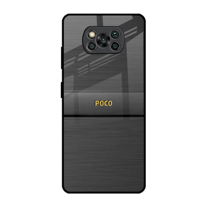 Grey Metallic Glass Poco X3 Pro Glass Back Cover Online