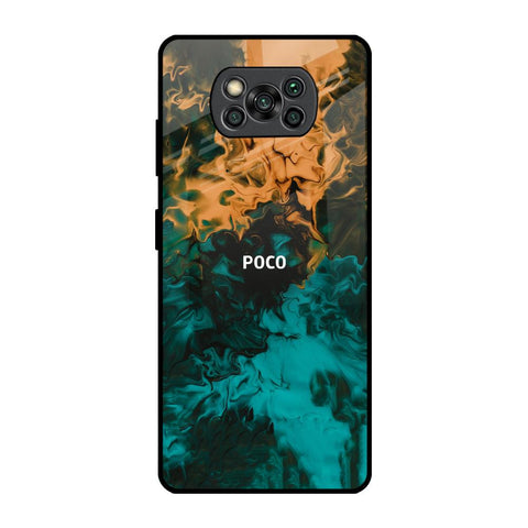 Watercolor Wave Poco X3 Pro Glass Back Cover Online