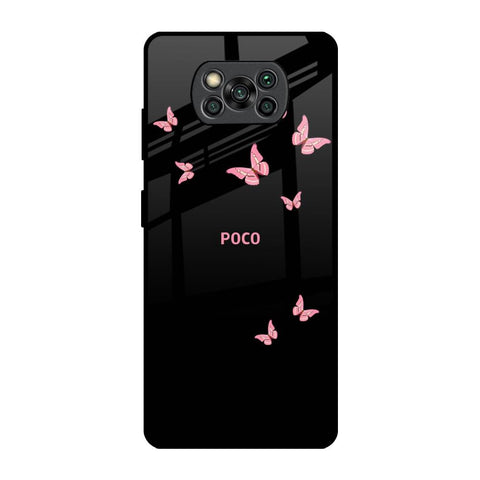 Fly Butterfly Poco X3 Pro Glass Back Cover Online