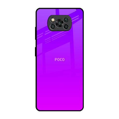 Purple Pink Poco X3 Pro Glass Back Cover Online