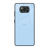 Pastel Sky Blue Poco X3 Pro Glass Back Cover Online