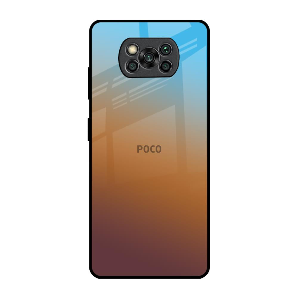 Rich Brown Poco X3 Pro Glass Back Cover Online