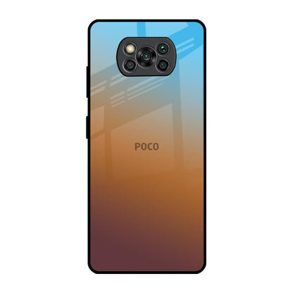 Rich Brown Poco X3 Pro Glass Back Cover Online