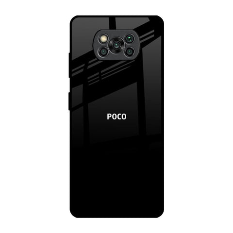 Jet Black Poco X3 Pro Glass Back Cover Online