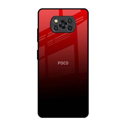 Maroon Faded Poco X3 Pro Glass Back Cover Online