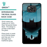 Cyan Bat Glass Case for Poco X3 Pro