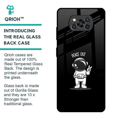 Peace Out Astro Glass Case for Poco X3 Pro